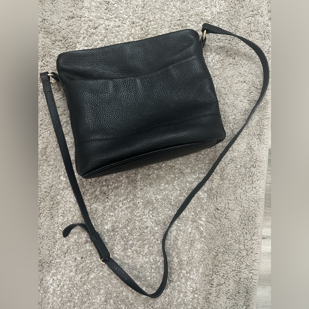 Corder London (Black Pebble Leather) Ava Messenger Bag